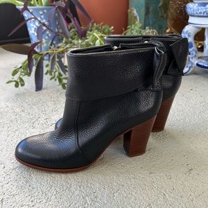 Kate Spade black leather heel boot size 6.5